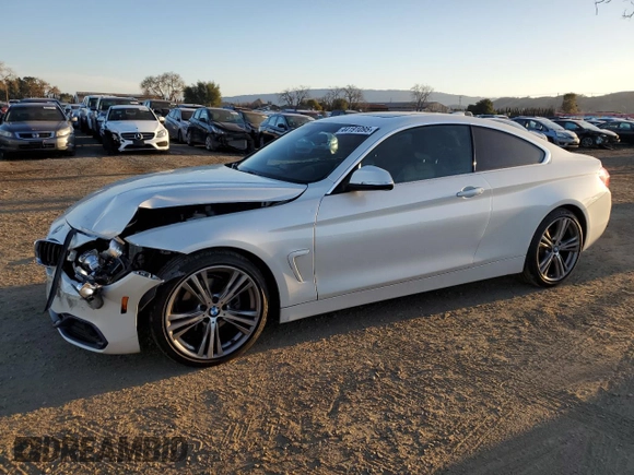 2017 BMW 4 Series 430i with VIN WBA4R7C5XHK895968, listed as a Copart auction lot 44191095 with 77,713 mi miles and Salvage Title. Bid and sale history available at DreamBid. Image 1.