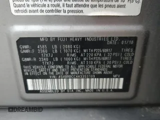 2010 Subaru Outback Premium All-Weather Anniversary z VIN 4S4BRBCC4A3353109, wystawiony jako Copart lot #60268565 z przebiegiem 135 047 mil mil oraz Szkoda całkowita • Salvage title. Historia ofert i sprzedaży dostępna na DreamBid. Obrazek 14.