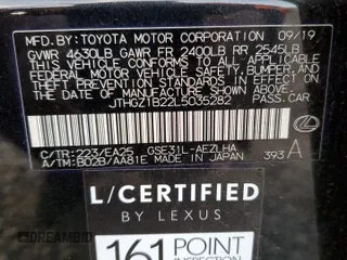 2020 Lexus IS with VIN JTHGZ1B22L5035282, listed as a Copart auction lot 86018674 with 46,128 mi miles and Non Repairable. Bid and sale history available at carsss.com. Image 12.