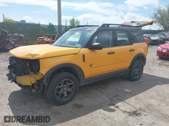 2021 Ford Bronco Sport Badlands z VIN 3FMCR9D90MRA33940, wystawiony jako IAAI lot #42183074 z przebiegiem 178 838 mil mil oraz . Historia ofert i sprzedaży dostępna na DreamBid. Obrazek 17.