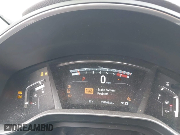 2019 Honda CR-V EX with VIN 5J6RW2H53KL019509, listed as a IAAI auction lot 41852022 with 34,969 mi miles. Bid and sale history available at carsss.com. Image 7.