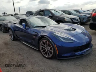 2017 Chevrolet Corvette Grand Sport 1LT with VIN 1G1YW2D75H5101854, listed as a Copart auction lot 74748174 with 0 mi miles and Salvage Title. Bid and sale history available at carsss.com. Image 4.