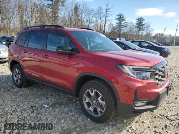 2023 Honda Passport TrailSport with VIN 5FNYF8H61PB029379, listed as a Copart auction lot 49202384 with 15,688 mi miles and Salvage Title. Bid and sale history available at carsss.com. Image 4.