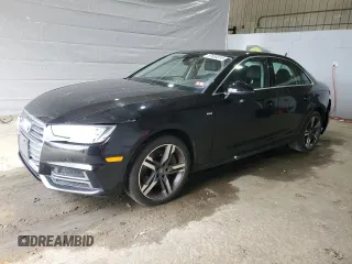2017 Audi A4 Premium Plus with VIN WAUENAF44HN009318, listed as a Copart auction lot 57634515 with 53,636 mi miles and Salvage title. Bid and sale history available at DreamBid. Image 1.
