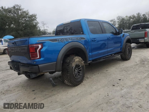 2020 Ford F-150 Raptor with VIN 1FTFW1RG2LFB42527, listed as a Copart auction lot 46170725 with 59,009 mi miles and Salvage Title. Bid and sale history available at carsss.com. Image 3.