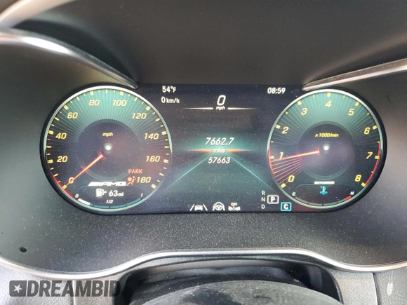 2020 Mercedes-Benz GLC with VIN W1N0G6EB8LF792000, listed as a Copart auction lot 78865224 with 57,663 mi miles and Salvage Title. Bid and sale history available at carsss.com. Image 9.