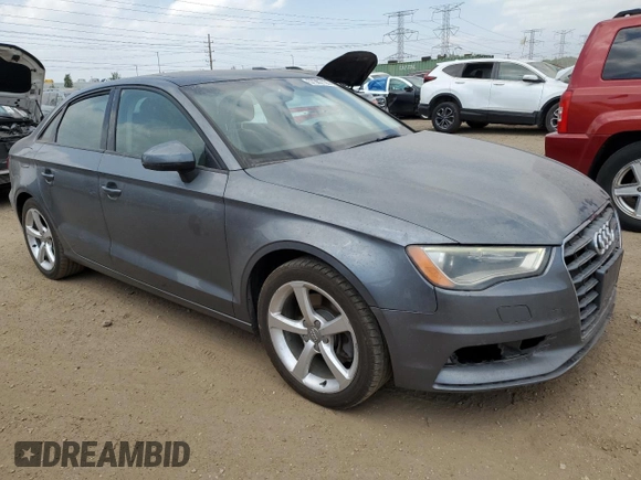 2015 Audi A3 Premium with VIN WAUACGFF3F1002003, listed as a Copart auction lot 57387135 with 174,993 mi miles and Salvage title. Bid and sale history available at DreamBid. Image 4.