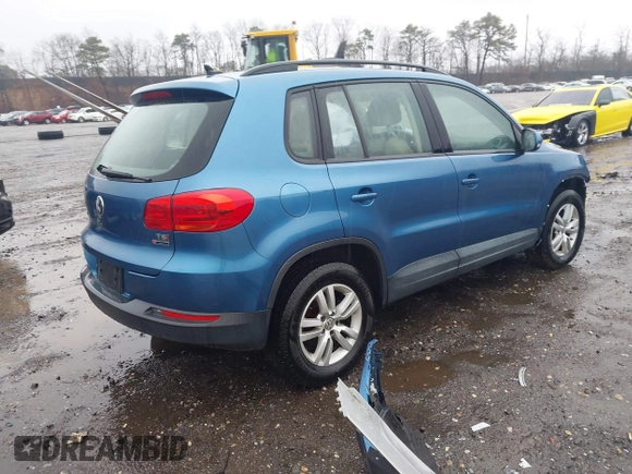2017 Volkswagen Tiguan S with VIN WVGBV7AX8HK009247, listed as a IAAI auction lot 41346498 with 190,952 mi miles and . Bid and sale history available at DreamBid. Image 4.