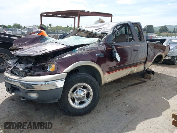2000 Ford F-150 XL with VIN 1FTRX18L2YNB87229, listed as a IAAI auction lot 42041368 with 84,956 mi miles. Bid and sale history available at carsss.com. Image 2.