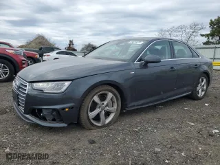 2019 Audi A4 Premium with VIN WAUDNAF45KA030818, listed as a Copart auction lot 53670475 with 55,800 mi miles and Salvage Title. Bid and sale history available at carsss.com. Image 1.