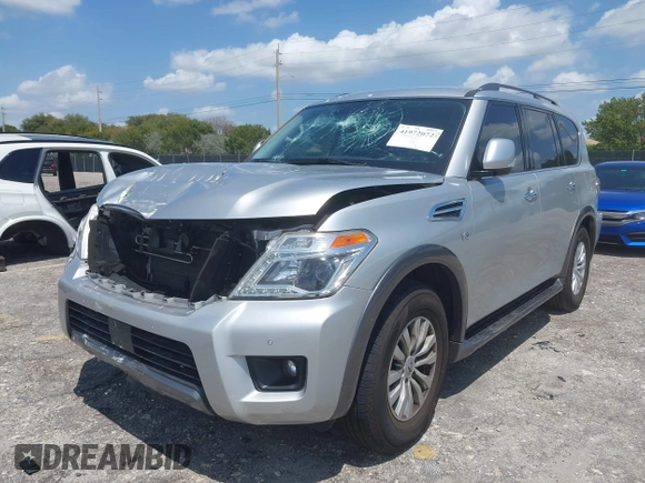 2019 Nissan Armada SL with VIN JN8AY2ND3K9085763, listed as a IAAI auction lot 41972072 with 109,555 mi miles. Bid and sale history available at carsss.com. Image 6.