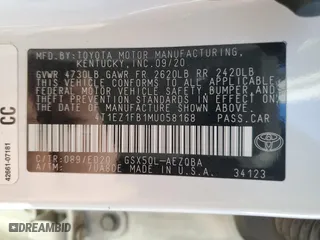2021 Toyota Avalon XSE Nightshade with VIN 4T1EZ1FB1MU058168, listed as a Copart auction lot 88534325 with 52,040 mi miles and Salvage Title. Bid and sale history available at carsss.com. Image 12.