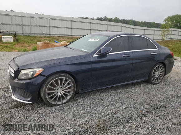 2016 Mercedes-Benz C 300 with VIN 55SWF4JB2GU121025, listed as a Copart auction lot 54318905 with Not Provided miles and Clean Title. Bid and sale history available at carsss.com. Image 1.