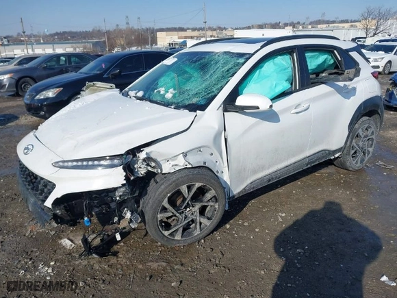 2022 Hyundai Kona Limited with VIN KM8K5CA34NU902151, listed as a IAAI auction lot 41413001 with NaN miles. Bid and sale history available at carsss.com. Image 2.
