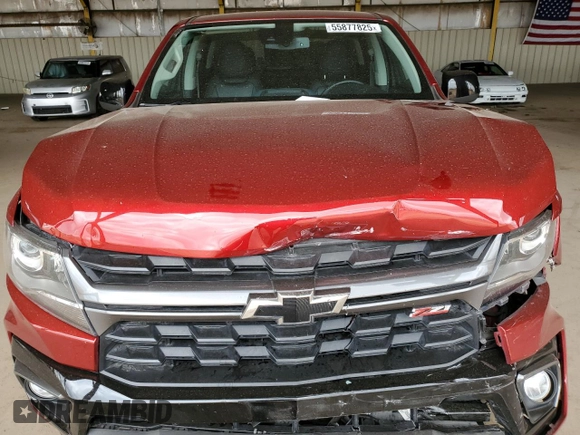 2022 Chevrolet Colorado 4WD Z71 with VIN 1GCGTDEN6N1106925, listed as a Copart auction lot 55877825 with 57,354 mi miles and Salvage title. Bid and sale history available at DreamBid. Image 11.
