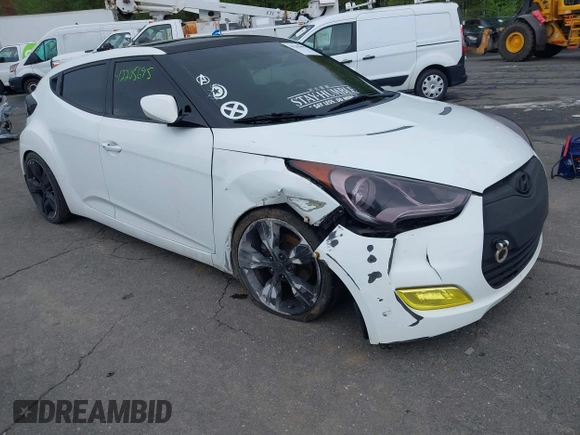 2012 Hyundai Veloster w/Gray Int with VIN KMHTC6AD6CU021176, listed as a IAAI auction lot 42205695 with 93,665 mi miles and . Bid and sale history available at DreamBid. Image 1.