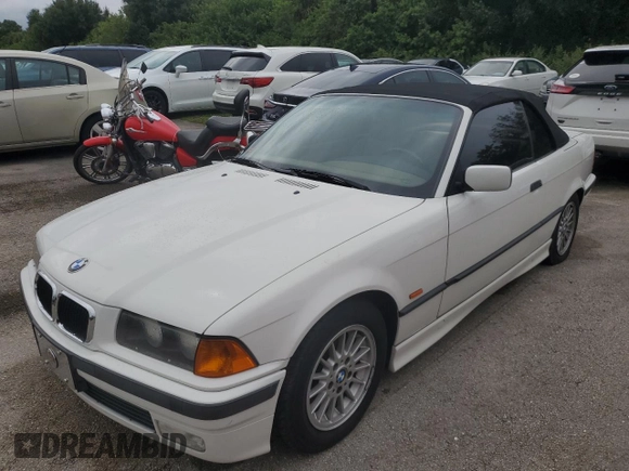 1997 BMW 3-Series 328IC with VIN WBABK8324VET95323, listed as a Copart auction lot 74764384 with 0 mi miles and Non Repairable. Bid and sale history available at carsss.com. Image 1.