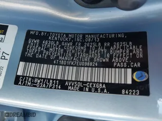 2014 Toyota Camry Hybrid LE with VIN 4T1BD1FK7EU098824, listed as a IAAI auction lot 42063119 with 112,759 mi miles. Bid and sale history available at carsss.com. Image 9.