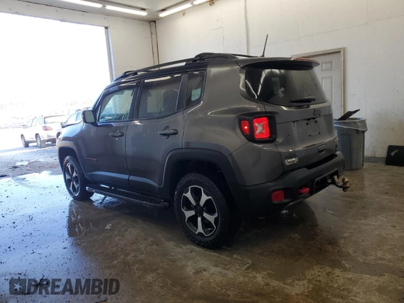 2019 Jeep Renegade Trailhawk z VIN ZACNJBC15KPJ98541, wystawiony jako Copart lot #46885945 z przebiegiem 78 416 mil mil oraz Szkoda całkowita • Salvage title. Historia ofert i sprzedaży dostępna na DreamBid. Obrazek 2.