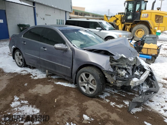 2005 Acura RL with VIN JH4KB16545C011695, listed as a Copart auction lot 44326915 with 0 mi miles and Salvage Title. Bid and sale history available at carsss.com. Image 4.