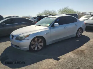 2005 BMW 5 Series 530i with VIN WBANA73515CR57307, listed as a Copart auction lot 52162165 with 197,467 mi miles and Clean Title. Bid and sale history available at carsss.com. Image 1.