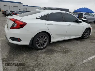 2020 Honda Civic Sedan EX with VIN 19XFC1F31LE203564, listed as a Copart auction lot 50192725 with 64,260 mi miles and Salvage Title. Bid and sale history available at carsss.com. Image 3.