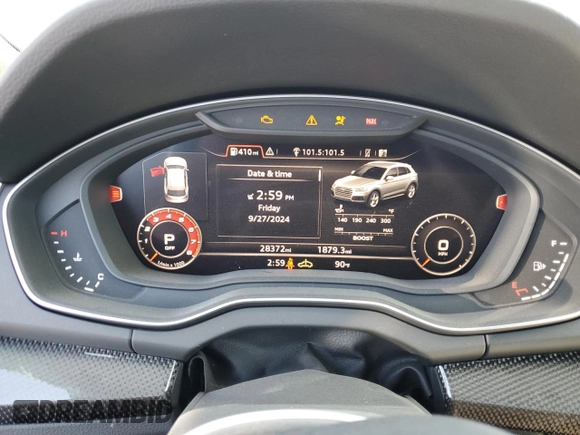 2020 Audi SQ5 Premium Plus with VIN WA1B4AFY7L2075541, listed as a Copart auction lot 64993524 with 28,372 mi miles and Salvage Title. Bid and sale history available at DreamBid. Image 9.