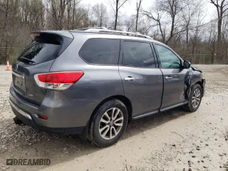 2016 Nissan Pathfinder SL with VIN 5N1AR2MM0GC605174, listed as a Copart auction lot 52875225 with 195,276 mi miles and Salvage Title. Bid and sale history available at carsss.com. Image 3.