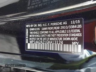 2016 Porsche Cayenne z VIN WP1AA2A21GKA13124, wystawiony jako IAAI lot #41698986 z przebiegiem 73 984 mil mil oraz . Historia ofert i sprzedaży dostępna na DreamBid. Obrazek 9.