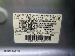 2012 Nissan Versa SV with VIN 3N1CN7APXCL917797, listed as a Copart auction lot 85326234 with 73,362 mi miles and Clean Title. Bid and sale history available at carsss.com. Image 12.
