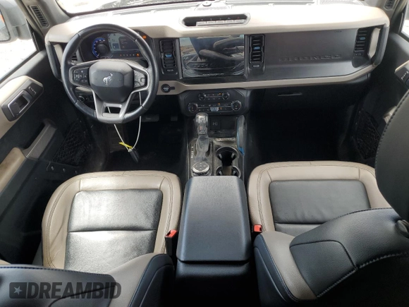 2022 Ford Bronco with VIN 1FMEE5DP4NLB67541, listed as a Copart auction lot 58427485 with 67,774 mi miles and Salvage title. Bid and sale history available at DreamBid. Image 8.