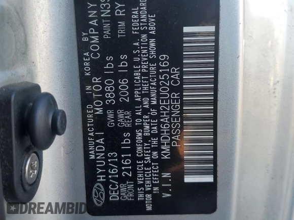 2014 Hyundai Elantra Coupe with VIN KMHDH6AH2EU025169, listed as a Copart auction lot 82204554 with 68,301 mi miles and Salvage Title. Bid and sale history available at carsss.com. Image 12.