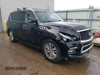 2016 Infiniti QX80 with VIN JN8AZ2NE5G9126763, listed as a Copart auction lot 43198835 with 182,316 mi miles and Salvage Title. Bid and sale history available at DreamBid. Image 4.