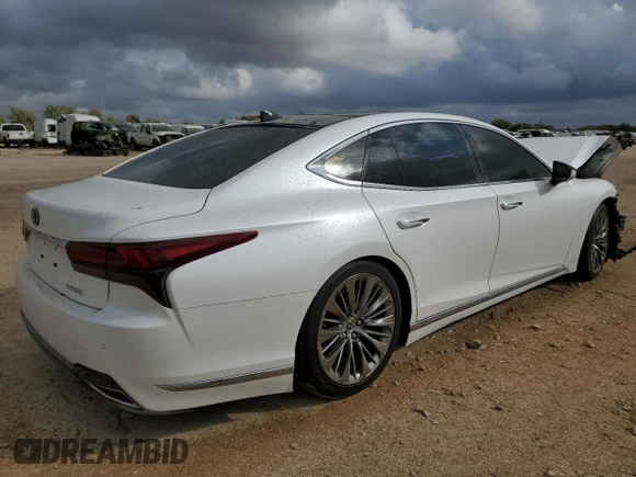 2023 Lexus LS with VIN JTHD51FF3P5018878, listed as a Copart auction lot 78452394 with 7,466 mi miles and Salvage Title. Bid and sale history available at carsss.com. Image 3.