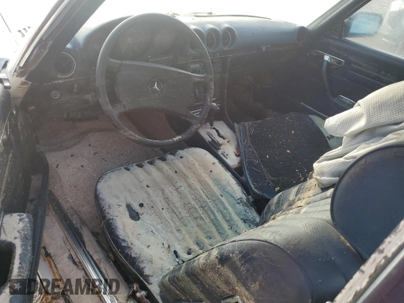 1980 Mercedes-Benz SL with VIN 10704412062529, listed as a Copart auction lot 77941784 with Not provided miles and Salvage title. Bid and sale history available at DreamBid. Image 8.