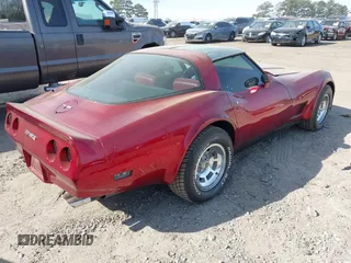 1981 Chevrolet Corvette with VIN 1G1AY8769B5102708, listed as a IAAI auction lot 41895949 with 98,292 mi miles. Bid and sale history available at carsss.com. Image 4.