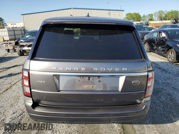 2016 Land Rover Range Rover HSE with VIN SALGS2VF0GA257268, listed as a Copart auction lot 52306245 with Not provided miles and Salvage title. Bid and sale history available at DreamBid. Image 6.