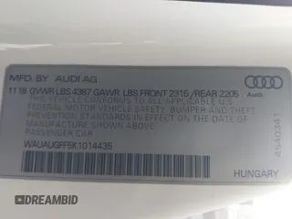 2019 Audi A3 Premium z VIN WAUAUGFF5K1014435, wystawiony jako IAAI lot #40952640 z przebiegiem 61 525 mil mil oraz . Historia ofert i sprzedaży dostępna na DreamBid. Obrazek 9.