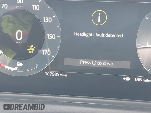 2025 Land Rover Range Rover Velar Dynamic SE with VIN SALYL2EX9SA398049, listed as a IAAI auction lot 41375784 with 7,985 mi miles and . Bid and sale history available at DreamBid. Image 15.