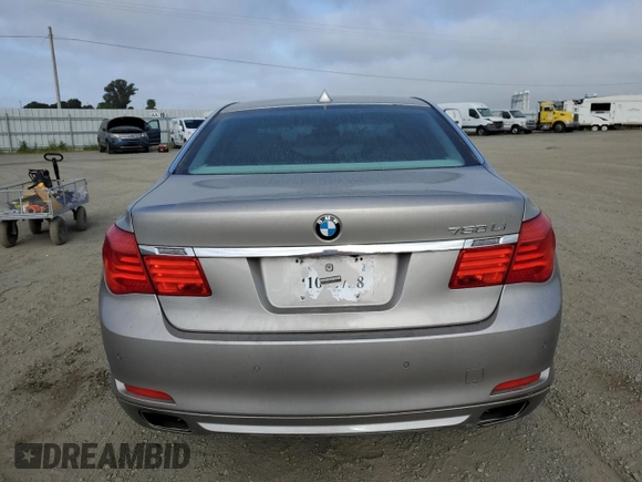 2009 BMW 7 Series 750Li with VIN WBAKB83519CY57123, listed as a Copart auction lot 53983255 with 155,802 mi miles and Salvage Title. Bid and sale history available at carsss.com. Image 6.