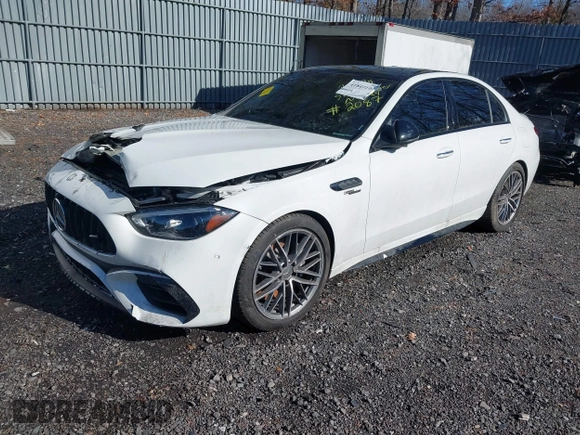 2024 Mercedes-Benz C 63 S AMG E Performance with VIN W1KAF8AB6RR222087, listed as a IAAI auction lot 41844101 with 5,500 mi miles and . Bid and sale history available at DreamBid. Image 2.