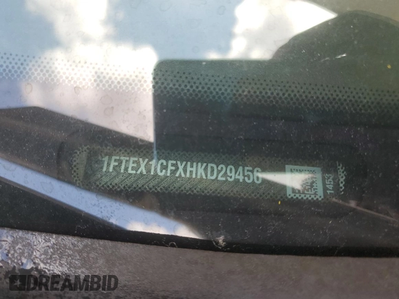 2017 Ford F-150 XL с VIN 1FTEX1CFXHKD29456, выставлен на аукционе Copart как лот 58449585 с пробегом 197 901 миль миль и Чистый • Clean title. История ставок и продаж доступна на DreamBid. Изображение 12.