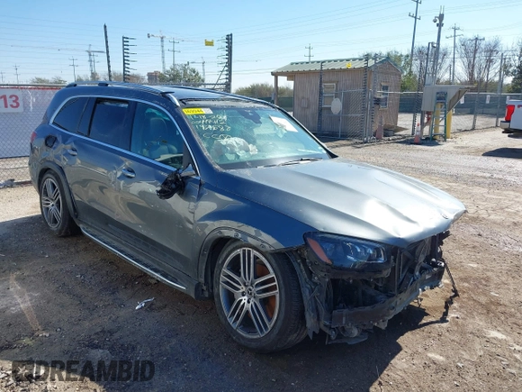 2020 Mercedes-Benz GLS 450 with VIN 4JGFF5KE7LA192588, listed as a IAAI auction lot 41617997 with 75,359 mi miles and . Bid and sale history available at DreamBid. Image 1.