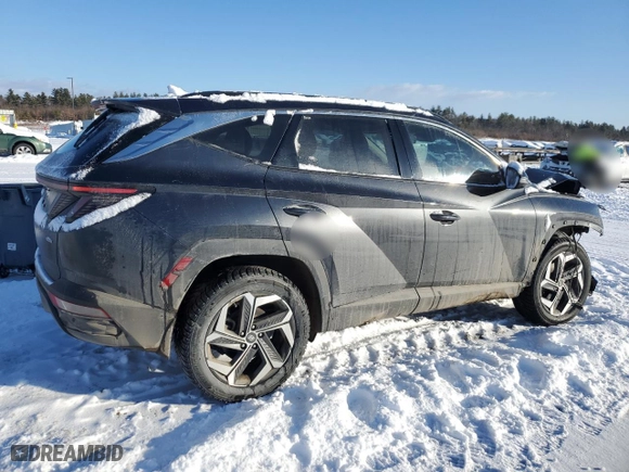 2023 Hyundai Tucson Limited with VIN 5NMJECAE7PH166608, listed as a Copart auction lot 43954775 with 35,085 mi miles and Salvage Title. Bid and sale history available at carsss.com. Image 3.