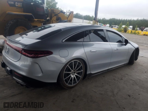 2022 Mercedes-Benz EQS with VIN W1KCG2DB6NA009227, listed as a Copart auction lot 53976294 with 0 mi miles and Salvage Title. Bid and sale history available at carsss.com. Image 3.