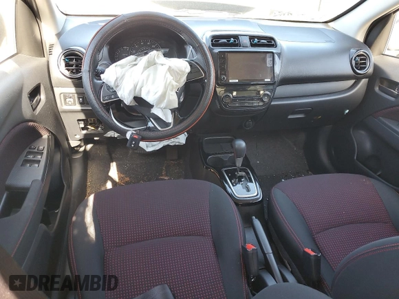 2023 Mitsubishi Mirage Black Edition with VIN ML32AWHJ0PH003629, listed as a Copart auction lot 57873775 with Not provided miles and Salvage title. Bid and sale history available at DreamBid. Image 8.