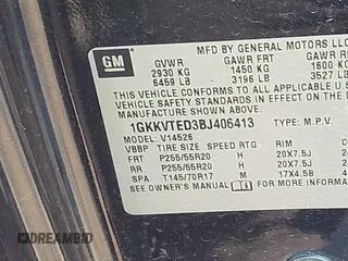 2011 GMC Acadia Denali z VIN 1GKKVTED3BJ406413, wystawiony jako IAAI lot #42180753 z przebiegiem 183 521 mil mil oraz . Historia ofert i sprzedaży dostępna na DreamBid. Obrazek 9.