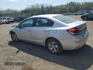2015 Honda Civic Sedan LX with VIN 19XFB2F50FE285737, listed as a Copart auction lot 54292615 with 160,384 mi miles and Salvage Title. Bid and sale history available at carsss.com. Image 2.