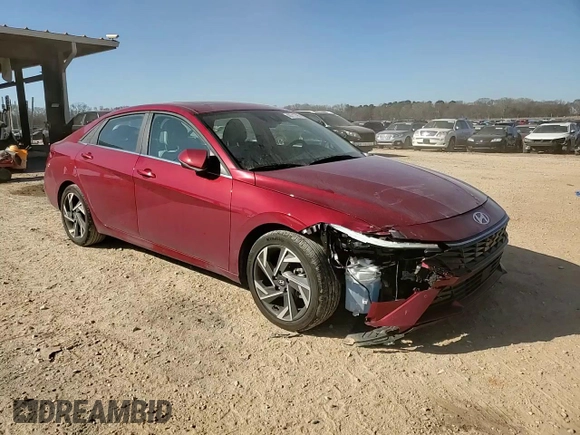 2024 Hyundai Elantra Limited with VIN KMHLP4DG7RU792124, listed as a Copart auction lot 48711795 with 14,820 mi miles and Salvage Title. Bid and sale history available at DreamBid. Image 10.