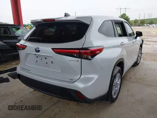 2023 Toyota Highlander Hybrid LE with VIN 5TDBBRCH1PS570363, listed as a IAAI auction lot 42436974 with Not provided miles and . Bid and sale history available at DreamBid. Image 4.